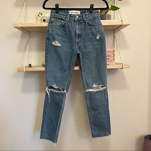 Reformation High Cigarette Petite Jeans in Salton (medium blue wash) Size 26